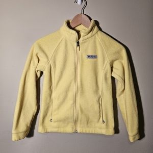 Youth Columbia Full Zip Fleece Jacket Size Medium 10 12 Yellow Color